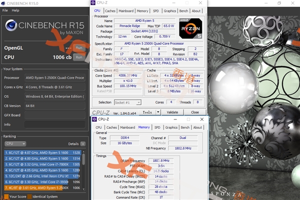 AMD锐龙5 2500X/3 2300X基础测试成绩泄露：千元新选择