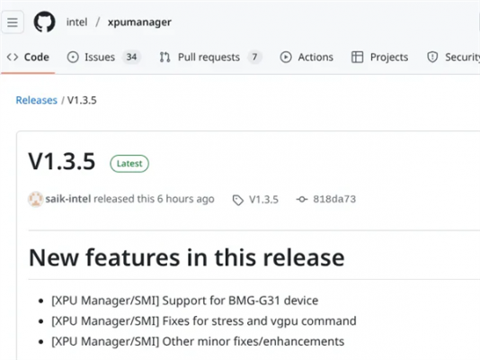 Intel更高端独显临近!BMG-G31再添官方证据