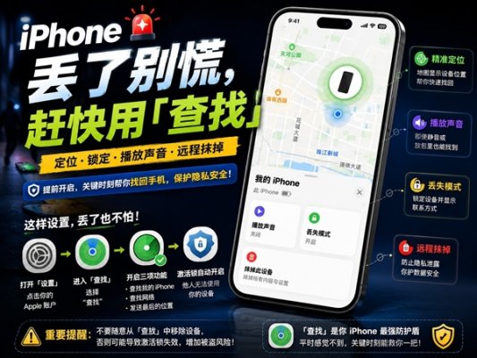 苹果没告诉你iPhone丢了怎么办:这功能一定提前打开
